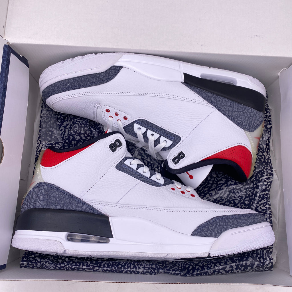 Air Jordan 3 Retro "Fire Red Denim" 2020 New Size 13
