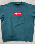 Supreme Crewneck Sweater "BOX LOGO" Dark Pine Used Size S