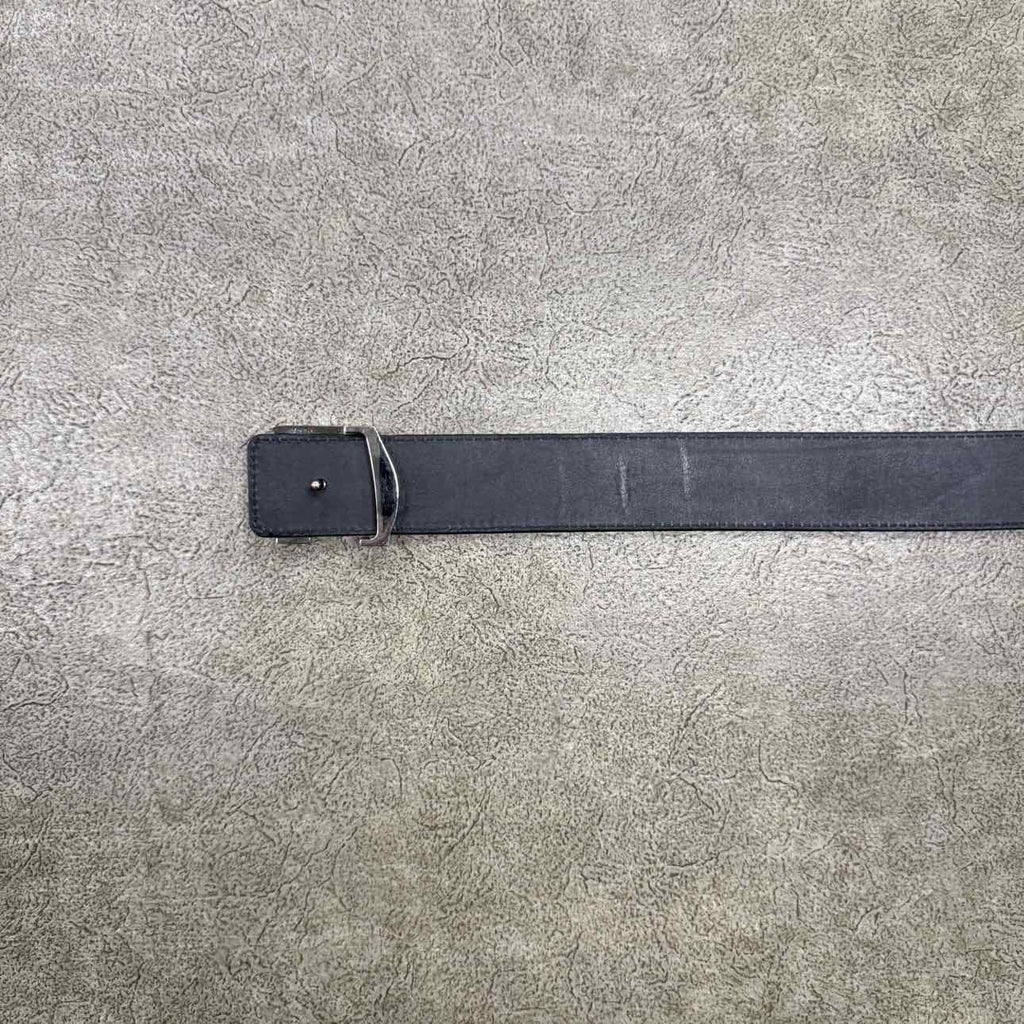Louis Vuitton Belt "SILVER BUCKLE" Used Black / Brown Size 38