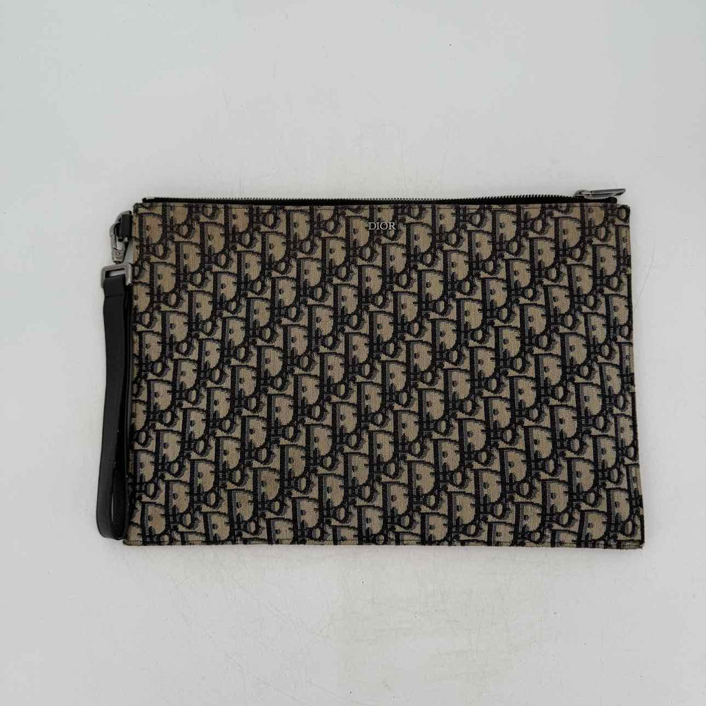 Dior Pouch "A5 TRIANGLE" Used Beige Size OS