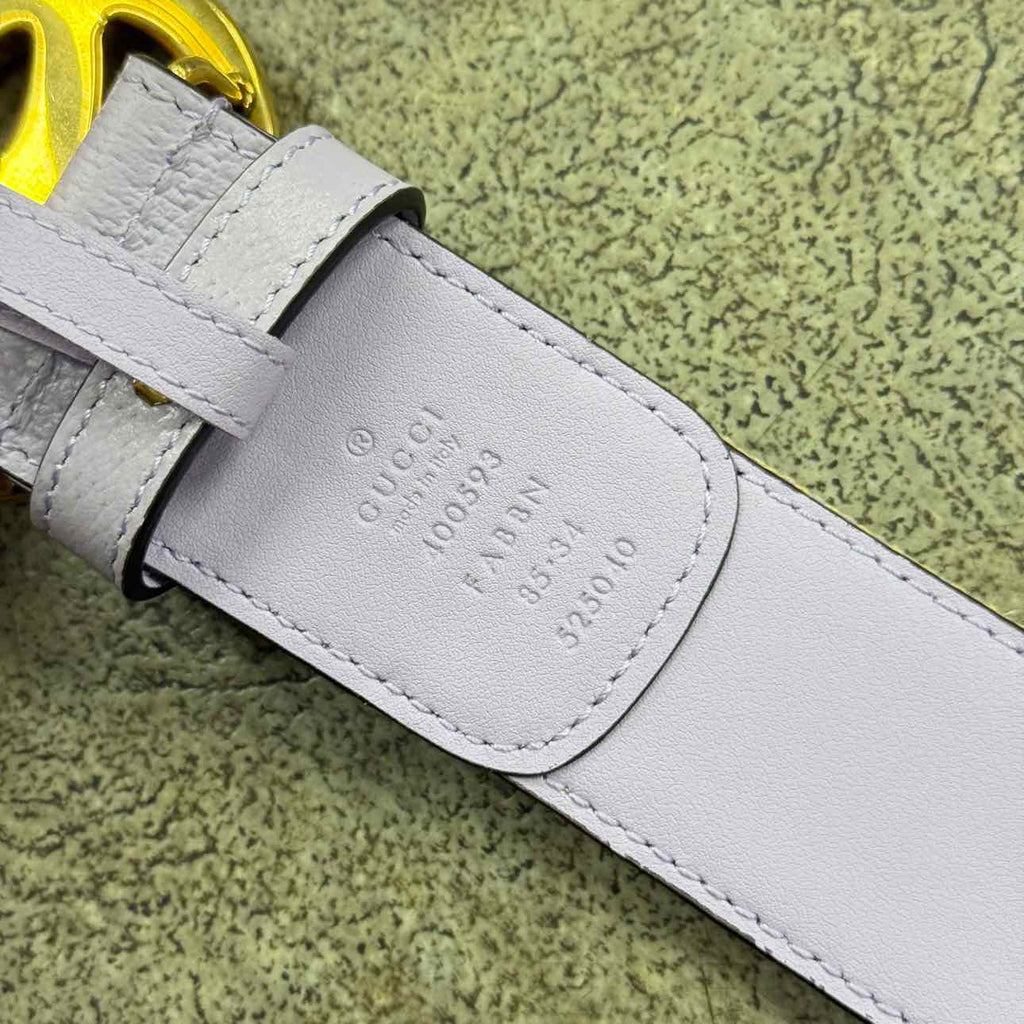Gucci (W) Belt "GG GOLD BUCKLE" New Purple Size 34