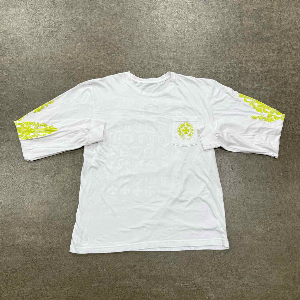 Chrome Hearts Long Sleeve "EYECHART" White Used Size XL
