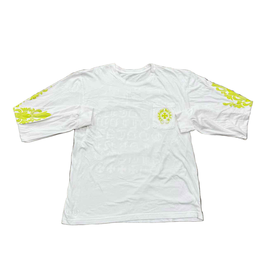 Chrome Hearts Long Sleeve "EYECHART" White Used Size XL