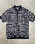Supreme Zip Up Polo "PATCHWORK" Black Used Size M