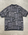 Supreme Zip Up Polo "PATCHWORK" Black Used Size M