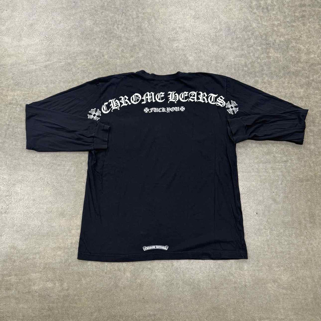 Chrome Hearts Long Sleeve "ARC LOGO" Black Used Size 2XL