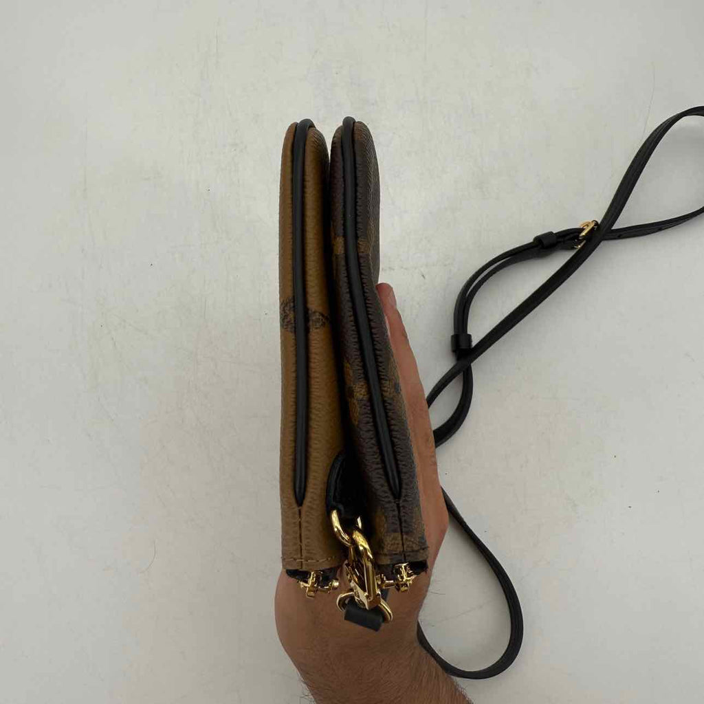 Louis Vuitton Handbag "DOUBLE ZIP POCHETTE" Used Brown