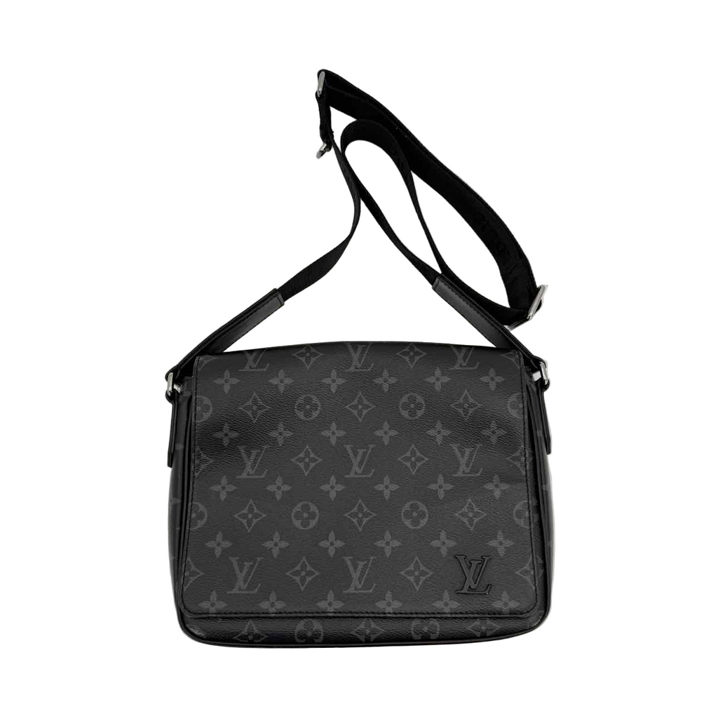 Louis Vuitton Messenger Bag "DISTRICT" Used Black Size PM