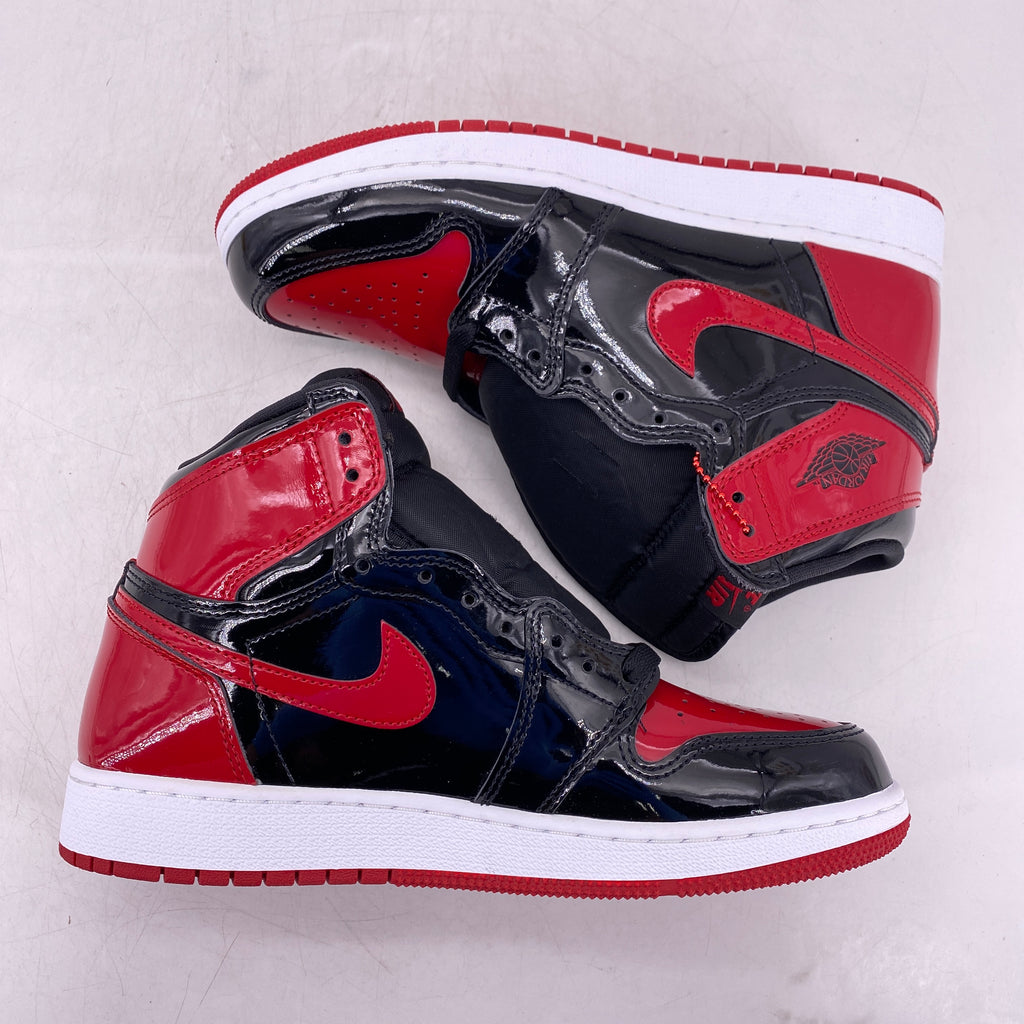 Air Jordan (GS) 1 Retro High OG "Patent Bred" 2021 New Size 6Y