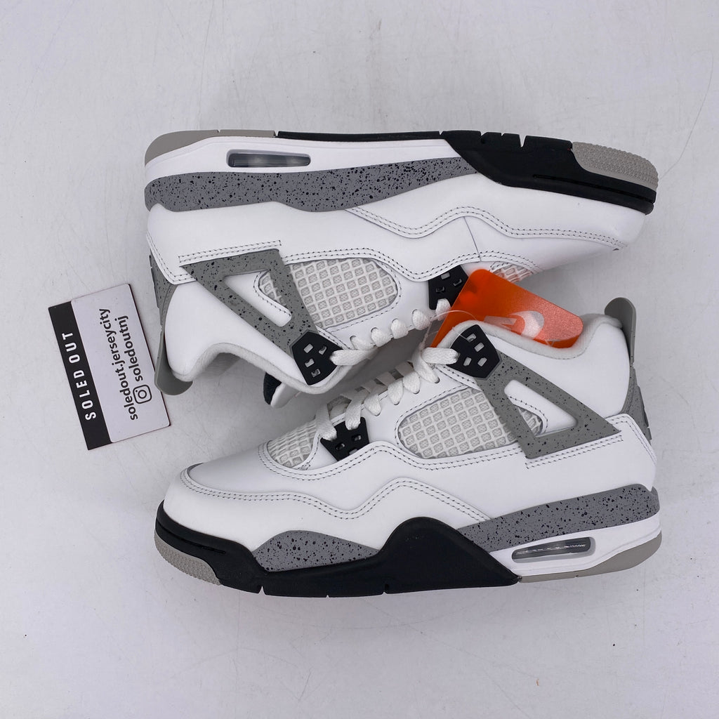 Air Jordan (GS) 4 Retro "White Cement" 2025 New Size 6.5Y