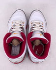 Air Jordan 3 Retro "Cardinal" 2022 Used Size 10.5