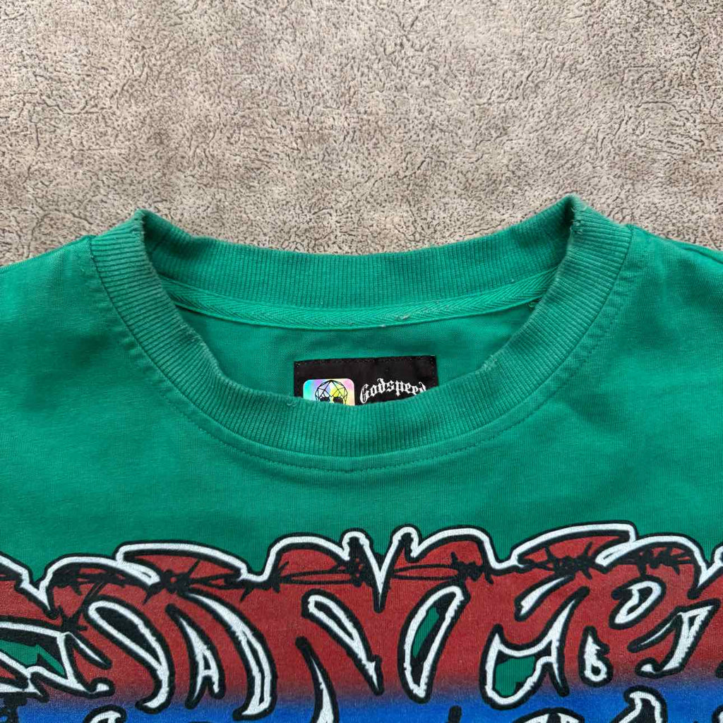 Godspeed T-Shirt "SKATE" Green Used Size XL