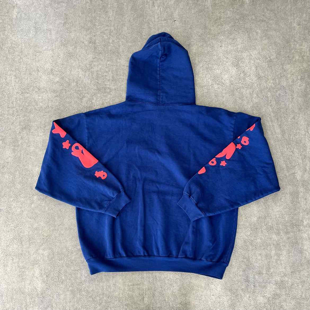 Sp5der Hoodie "BELUGA" Navy New Size XL