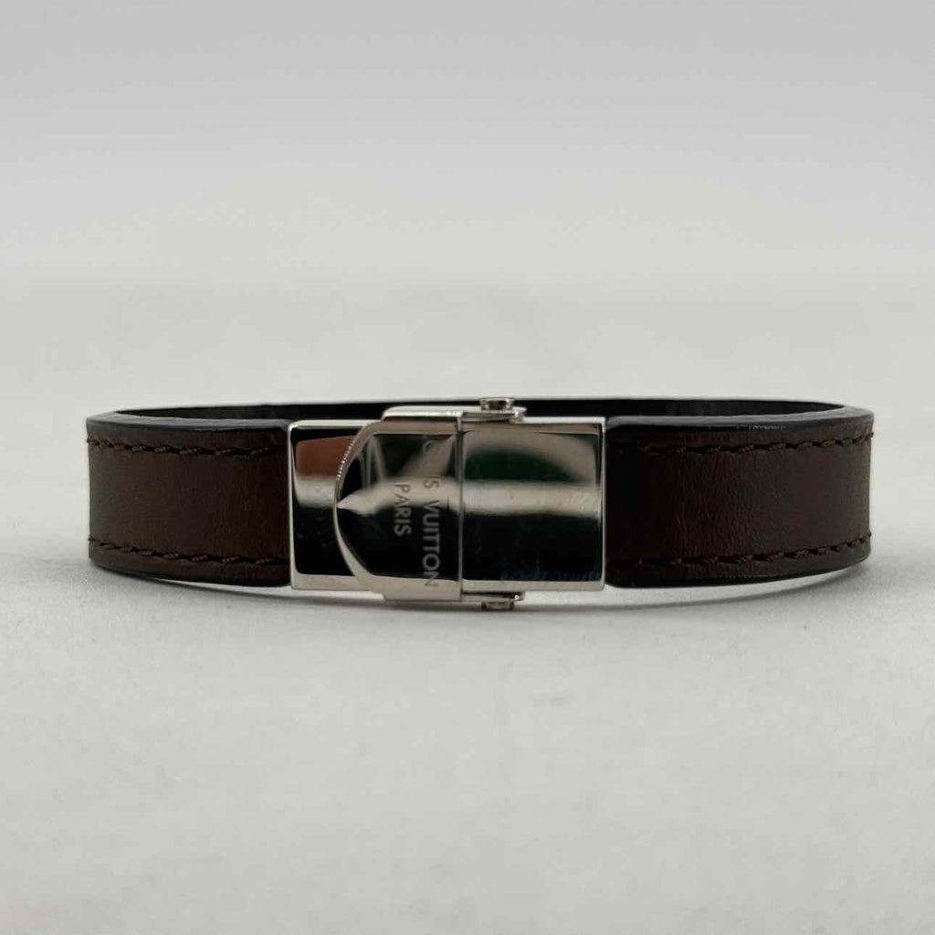 Louis Vuitton Bracelet "LEATHER" Used Brown Size OS