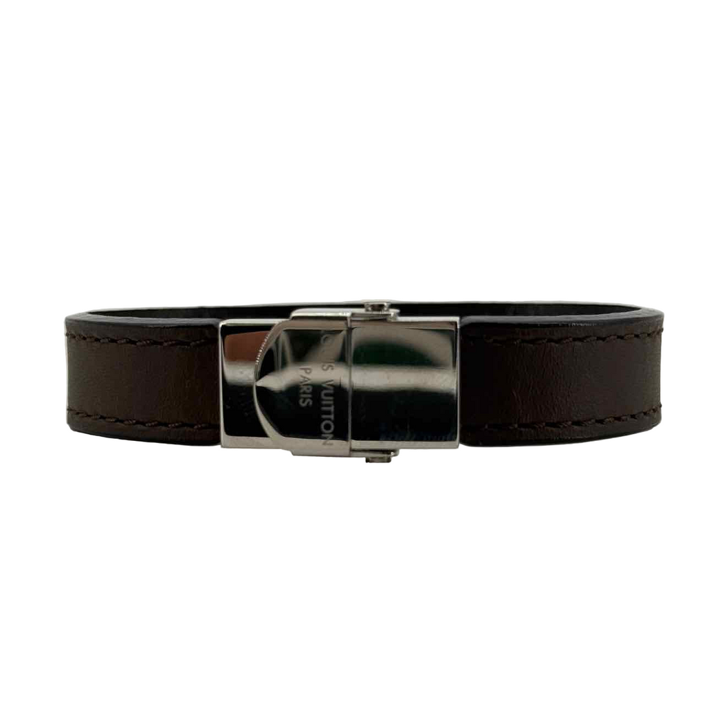 Louis Vuitton Bracelet "LEATHER" Used Brown Size OS