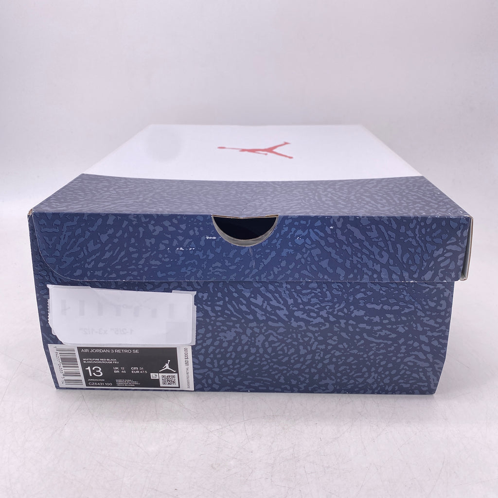 Air Jordan 3 Retro "Fire Red Denim" 2020 New Size 13