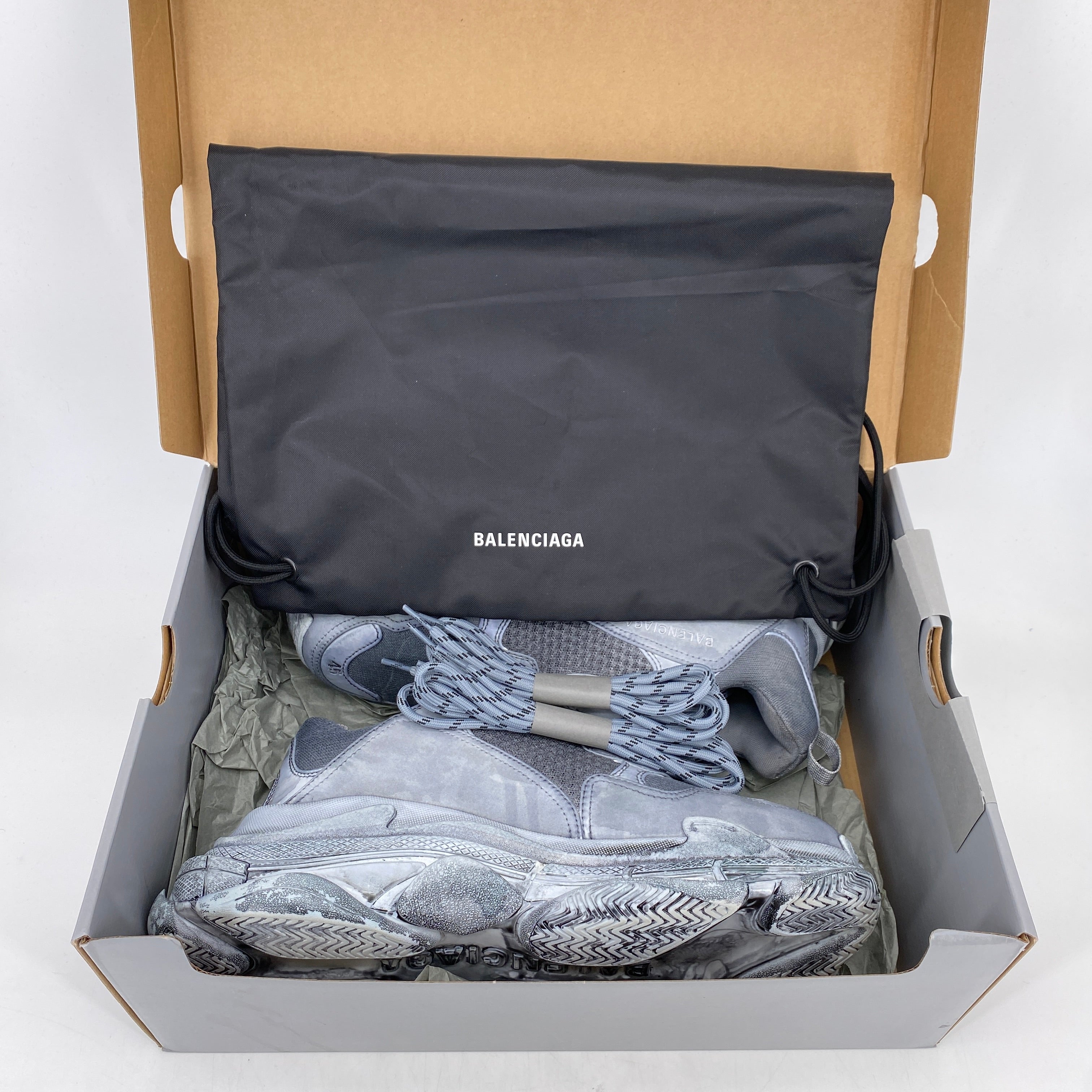 Balenciaga Triple S &quot;Dyed Grey&quot; 2020 Used Size 45