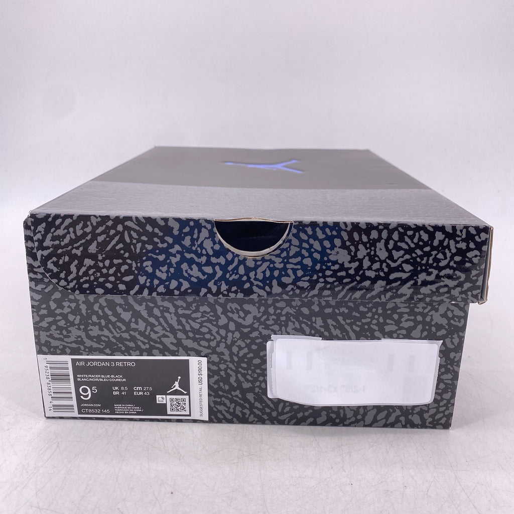 Air Jordan 3 Retro "Racer Blue" 2021 New Size 9.5