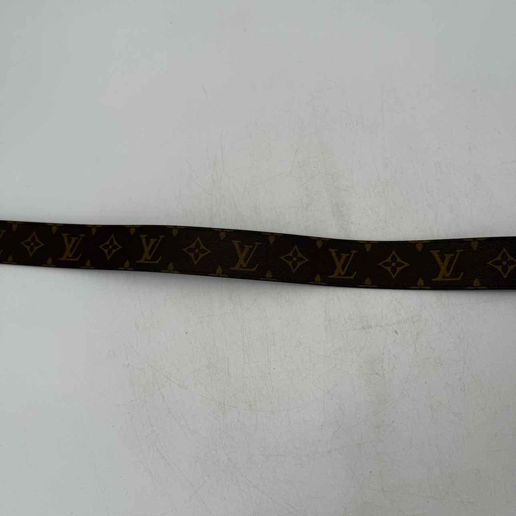 Louis Vuitton Belt "SILVER BUCKLE" Used Brown Size 38