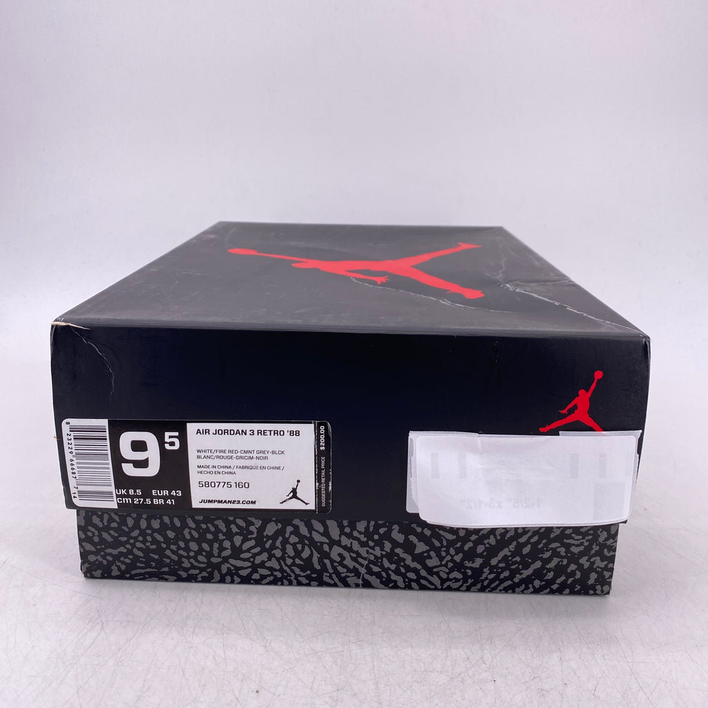 Air Jordan 3 Retro "White Cement 88" 2013 New Size 9.5