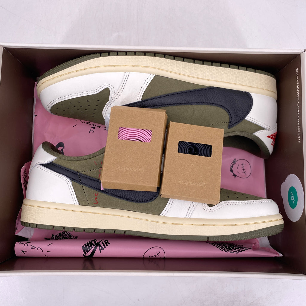 Air Jordan 1 Low OG SP "Travis Scott Medium Olive" 2024 New Size 8.5