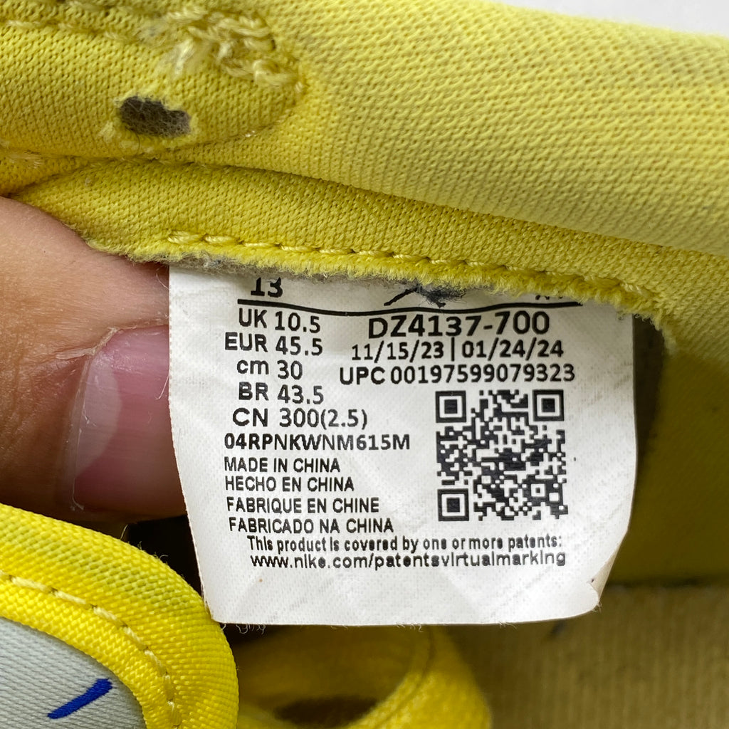 Air Jordan (W) 1 Low OG "Canary" 2024 Used Size 13W