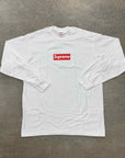 Supreme Long Sleeve "BOX LOGO" White New (Cond) Size L