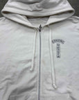 Chrome Hearts Zip Up "SCROLL LOGO" White Used Size XL
