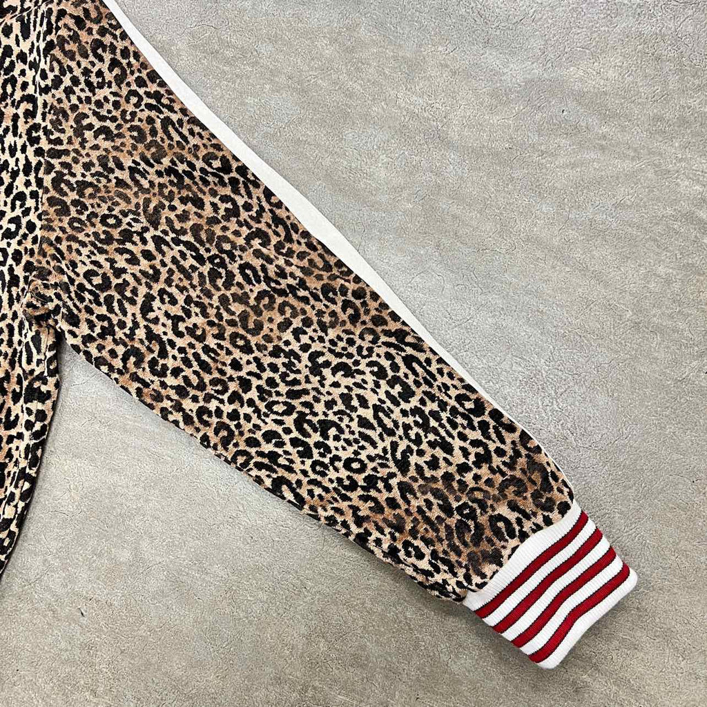 Palm Angels Half Zip Hoodie "CHEETAH" Multi-Color Used Size 2XL