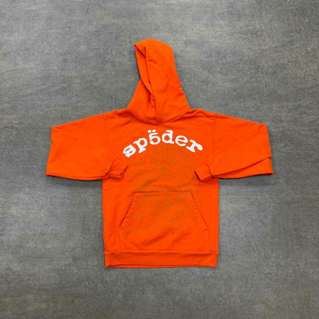 Sp5der Hoodie "LEGACY" Orange New Size L
