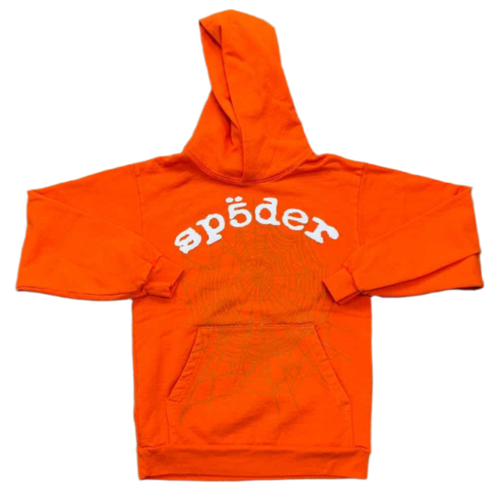 Sp5der Hoodie "LEGACY" Orange New Size L