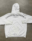 Chrome Hearts Zip Up "SCROLL LOGO" White Used Size XL