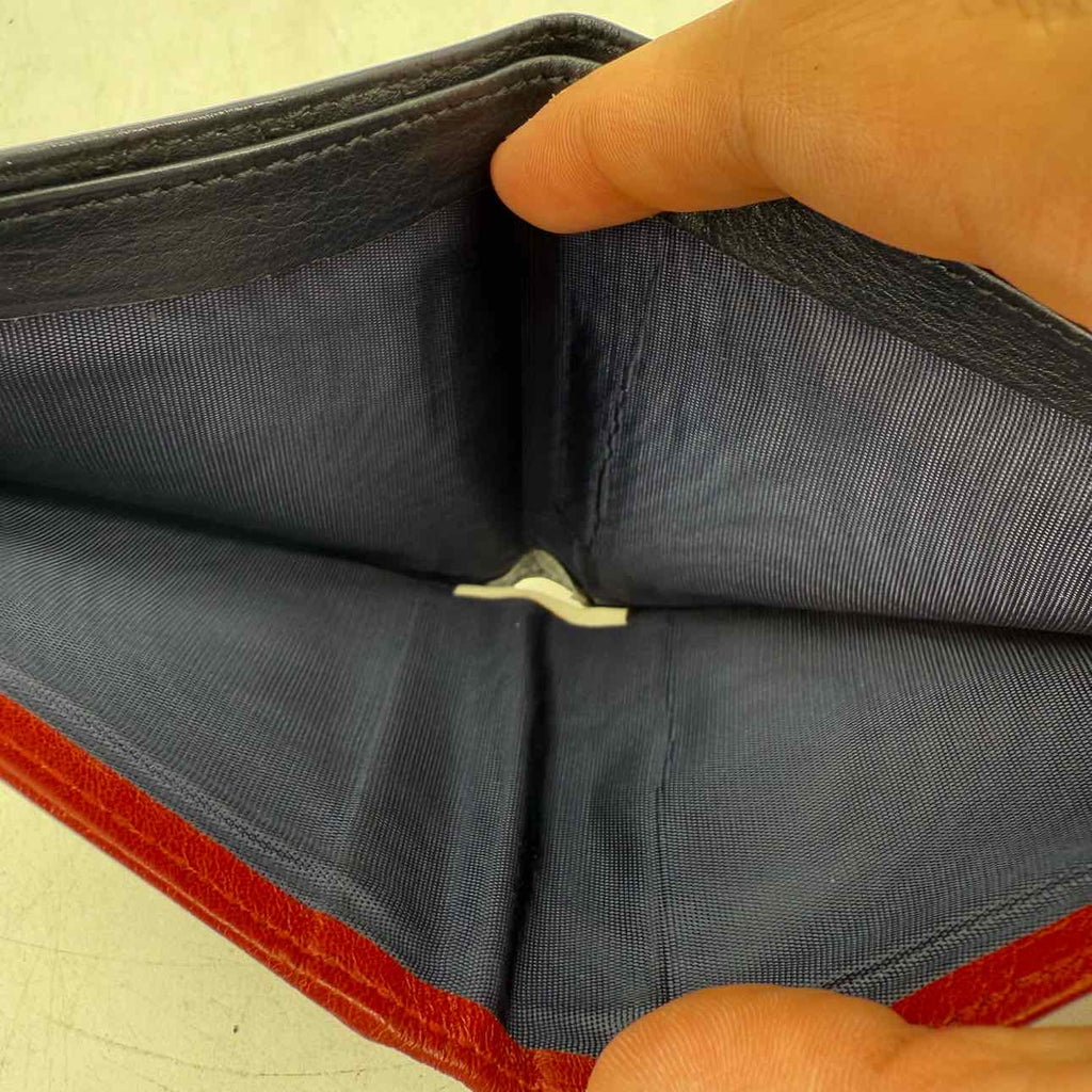 Gucci Wallet "MONOGRAM BLUE" Used Navy