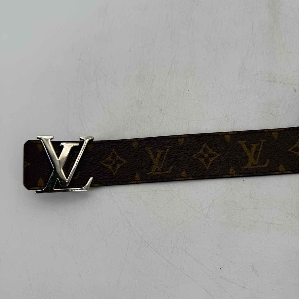 Louis Vuitton Belt "SILVER BUCKLE" Used Brown Size 38