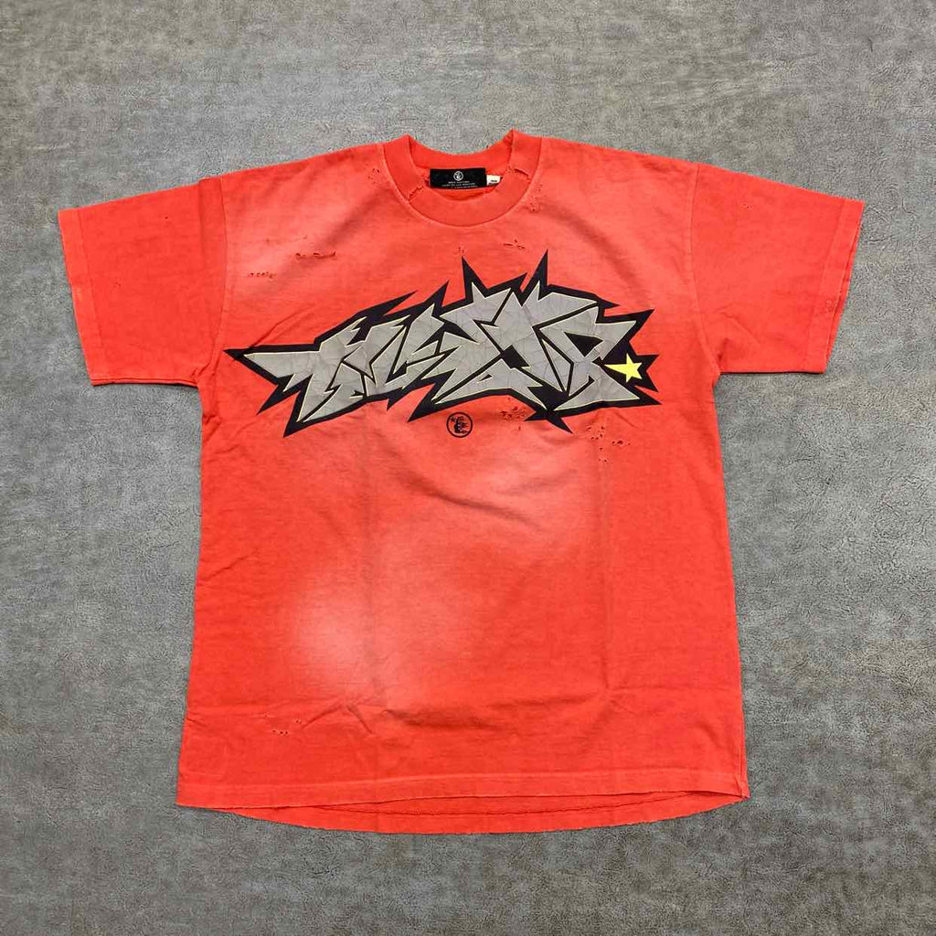 Hellstar T-Shirt "CRACKED" Red New Size XL