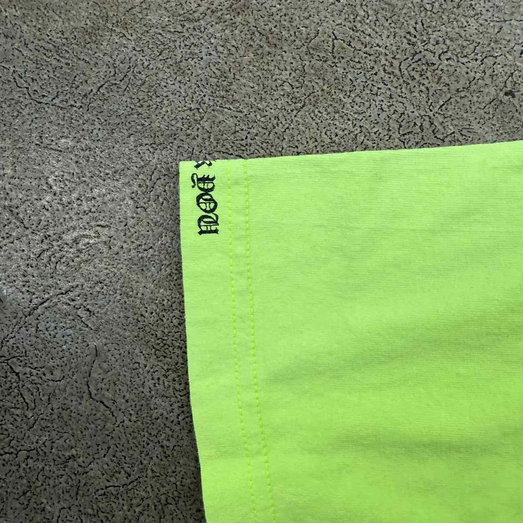 Chrome Hearts T-Shirt "NYC SCROLL" Lime Green Used Size M