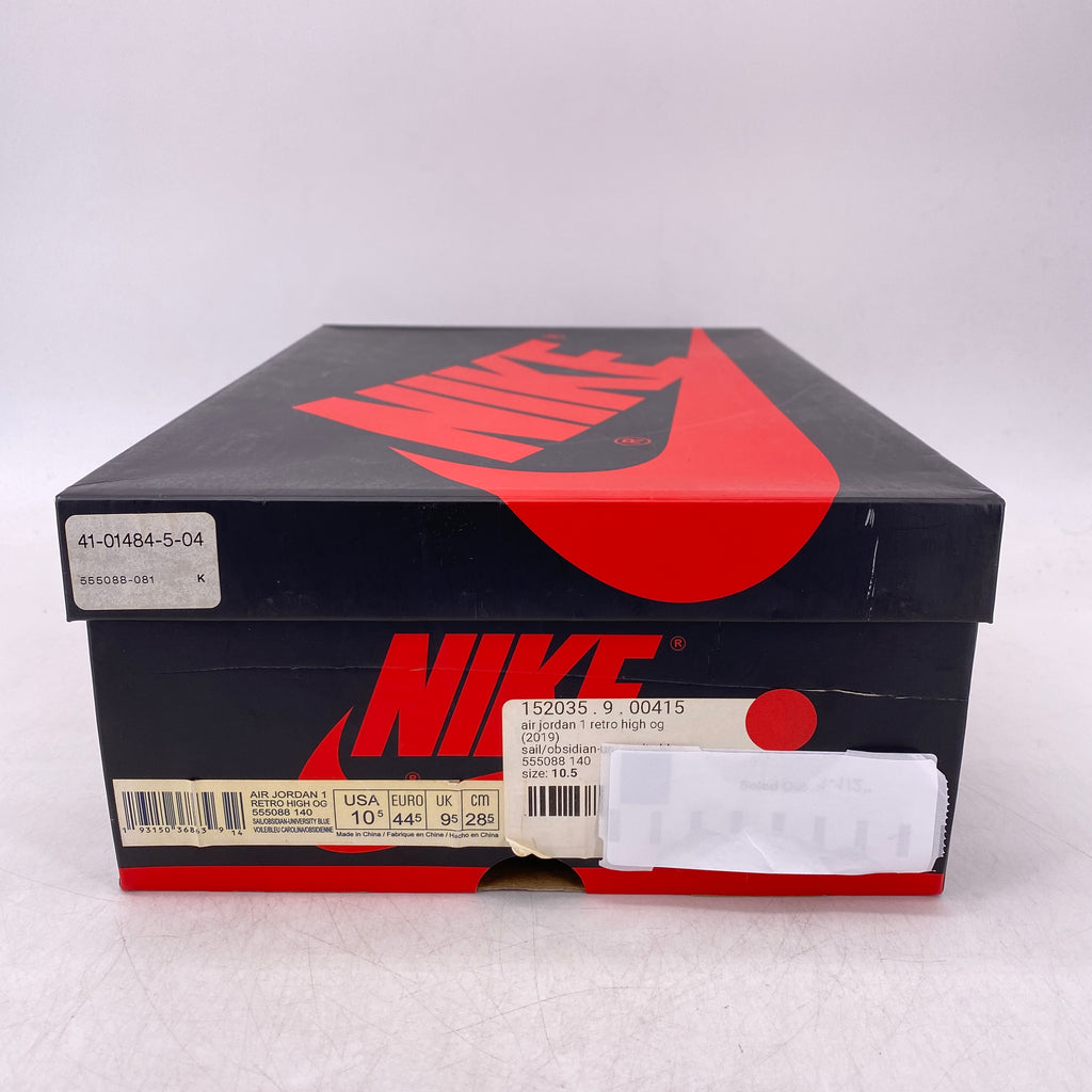 Air Jordan 1 Retro High OG "Unc Obsidian" 2019 New Size 10.5