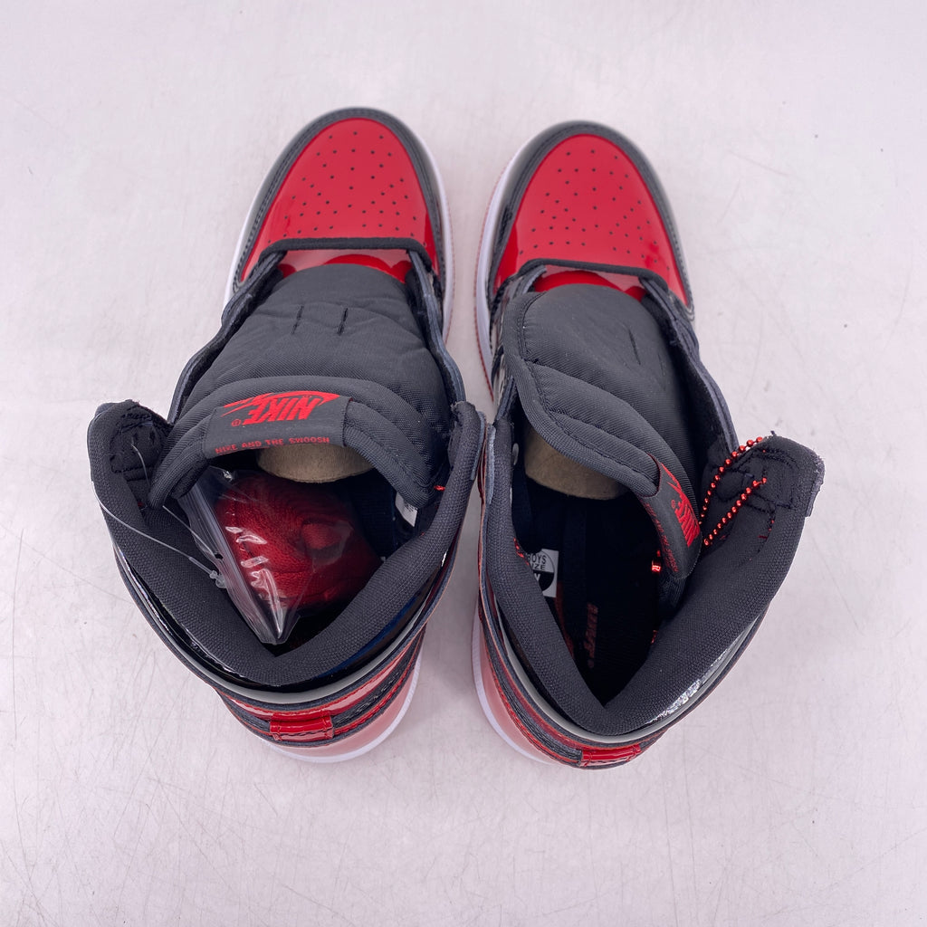 Air Jordan (GS) 1 Retro High OG "Patent Bred" 2021 New Size 6Y