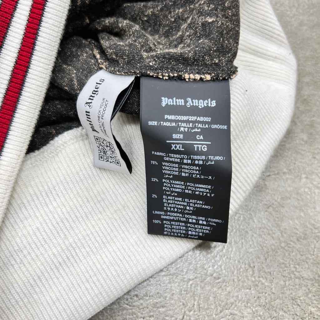 Palm Angels Half Zip Hoodie "CHEETAH" Multi-Color Used Size 2XL
