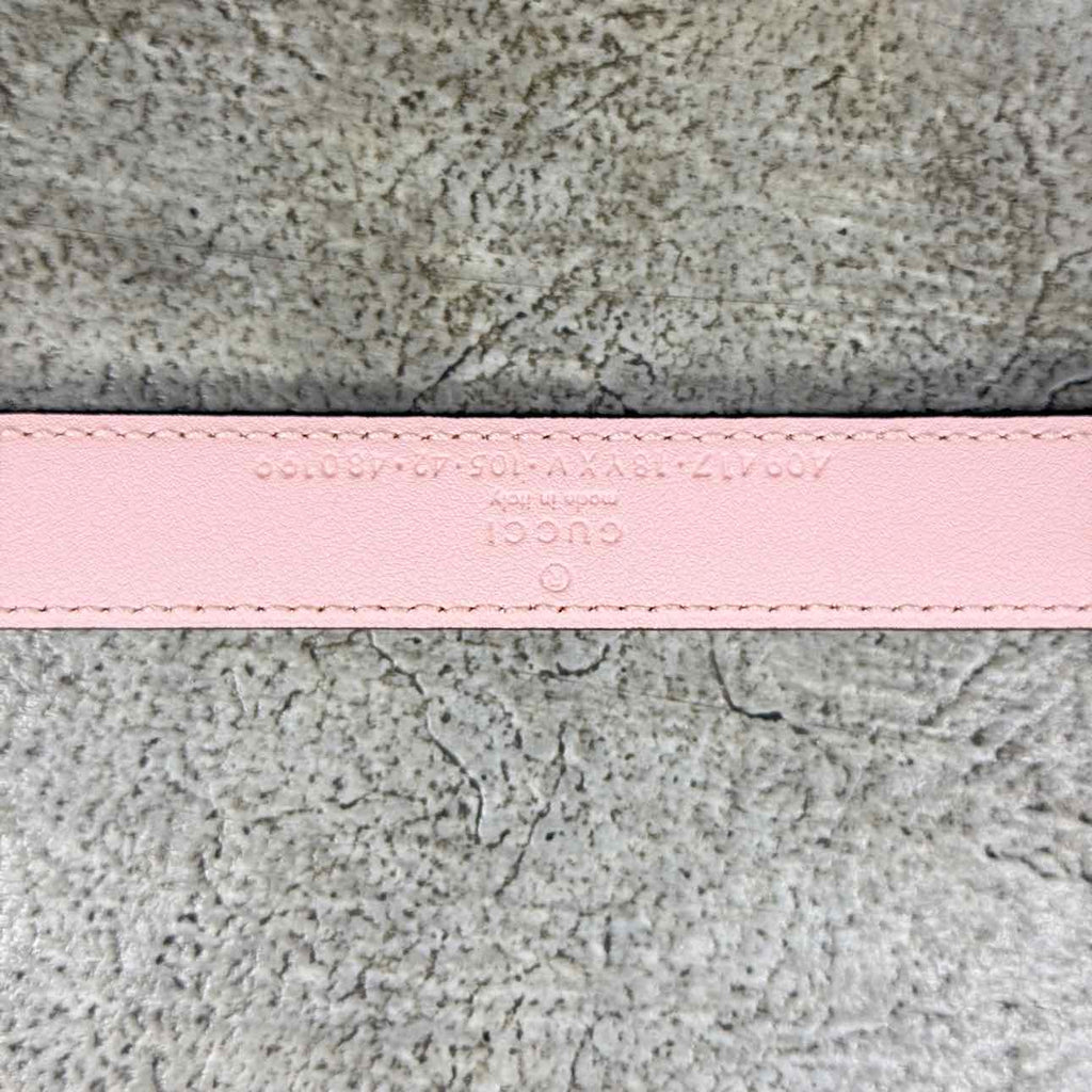 Gucci (W) Belt "GG MINI PINK BUCKLE" New Pink Size 42
