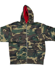 Supreme Zip Up "DOUBLE HOOD FACEMASK" Camo Used Size 2XL