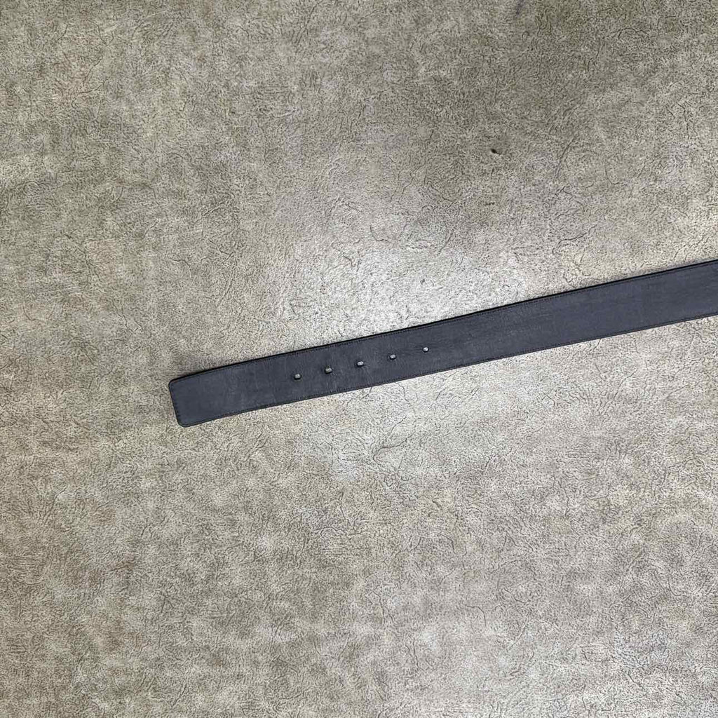Louis Vuitton Belt "SILVER BUCKLE" Used Black / Brown Size 38