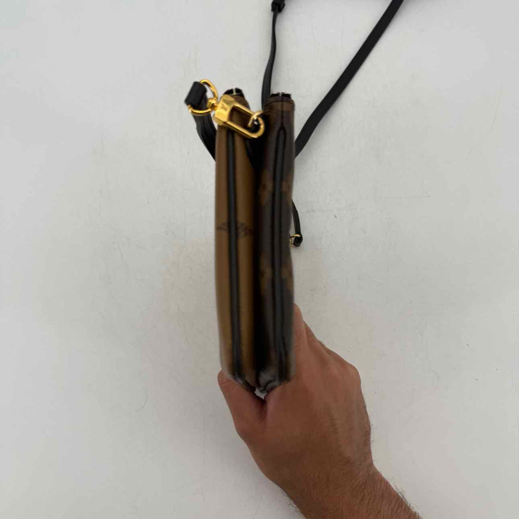 Louis Vuitton Handbag "DOUBLE ZIP POCHETTE" Used Brown