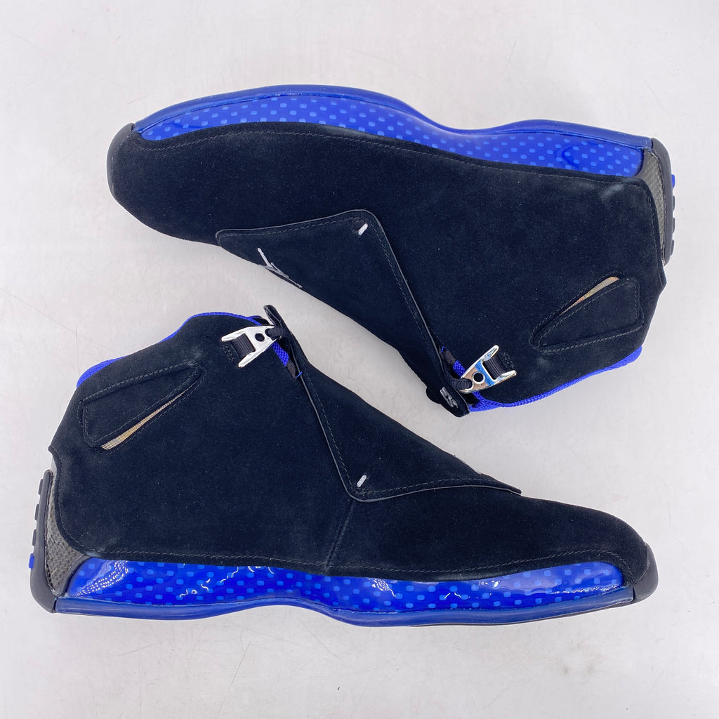Air Jordan 18 Retro "Black Sport Royal" 2018 Used Size 13