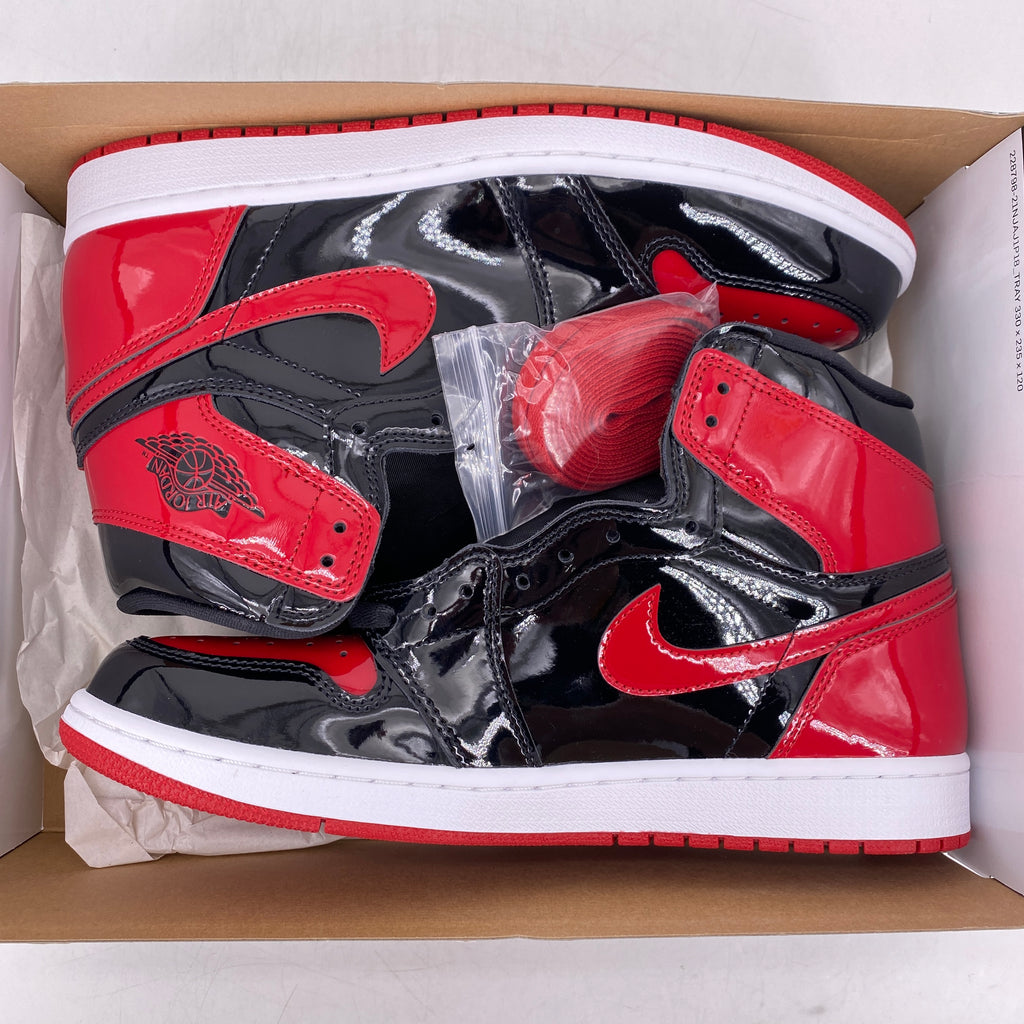 Air Jordan 1 Retro High OG "Patent Bred" 2021 New Size 10.5