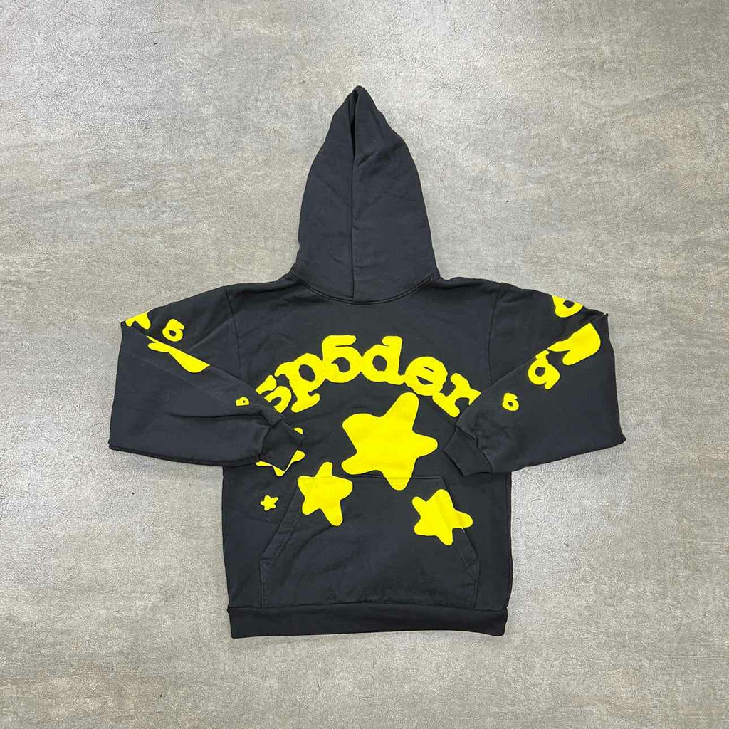 Sp5der Hoodie "BELUGA" Black Onyx New Size M