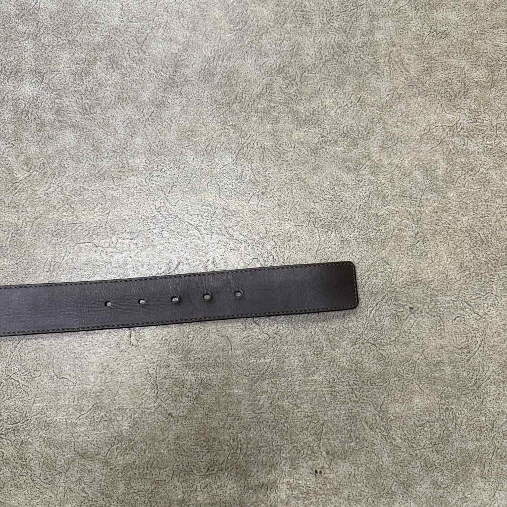 Louis Vuitton Belt "SILVER BUCKLE" Used Black / Brown Size 38