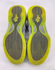 Nike Air Foamposite One "Silver Volt Camo" 2014 Used Size 9.5