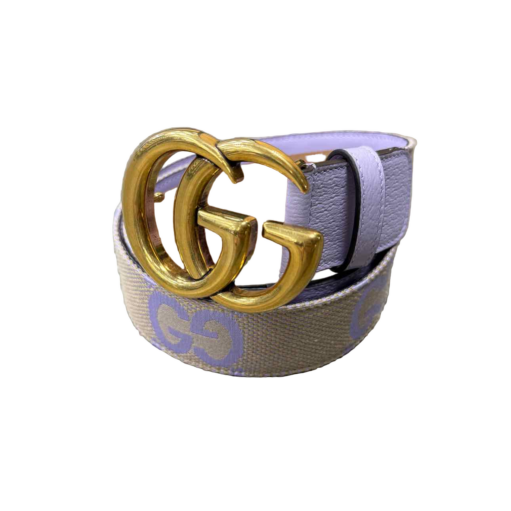 Gucci (W) Belt "GG GOLD BUCKLE" New Purple Size 34