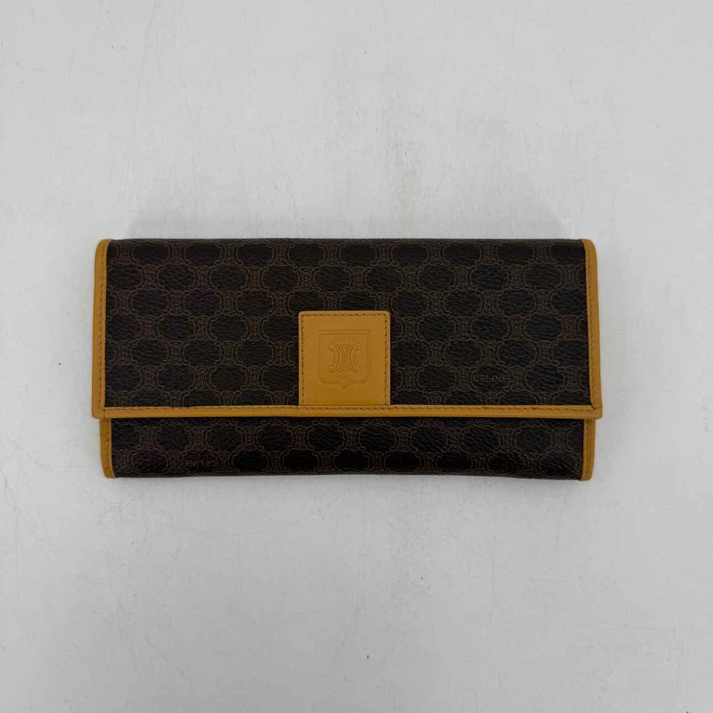 Celine Wallet "TRIOMPHE" Used Brown Size OS